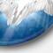Designart - Angel Wings on Blue Background' Abstract Metal Circle Wall Art